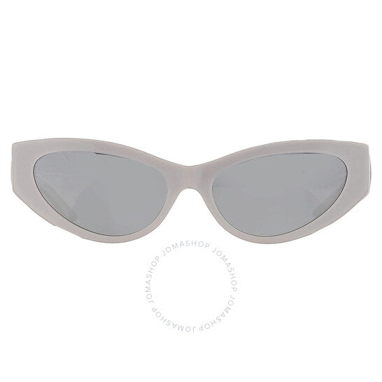 Versace, Blue Mirror Silver Cat Eye Ladies Sunglasses