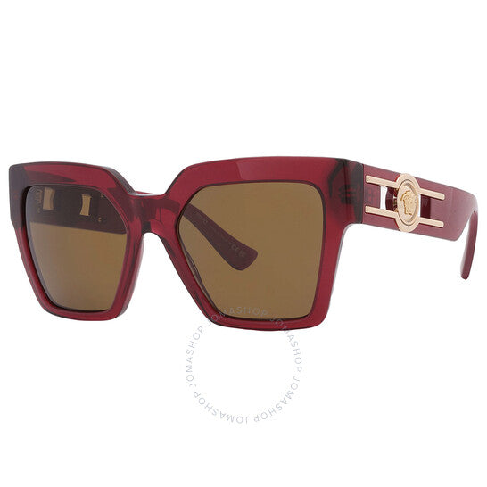 نظارة شمسية نسائية من فيرساتشي، بتصميم فراشة باللون البني