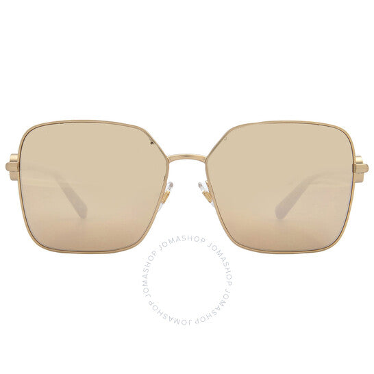 Versace, Brown/Mirrored Gold Square Ladies Sunglasses