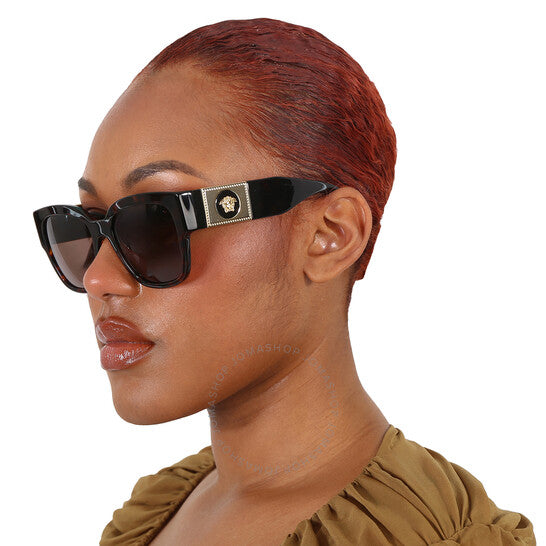 Versace, Dark Brown Square Ladies Sunglasses
