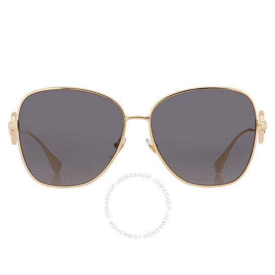 نظارة شمسية نسائية من فيرساتشي، بتصميم فراشة رمادية داكنة