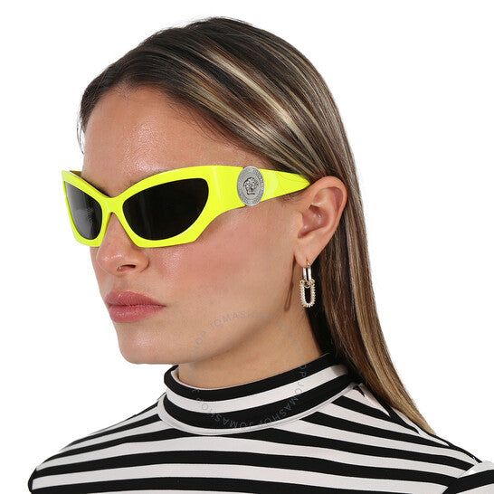 Versace, Dark Grey Cat Eye Ladies Sunglasses