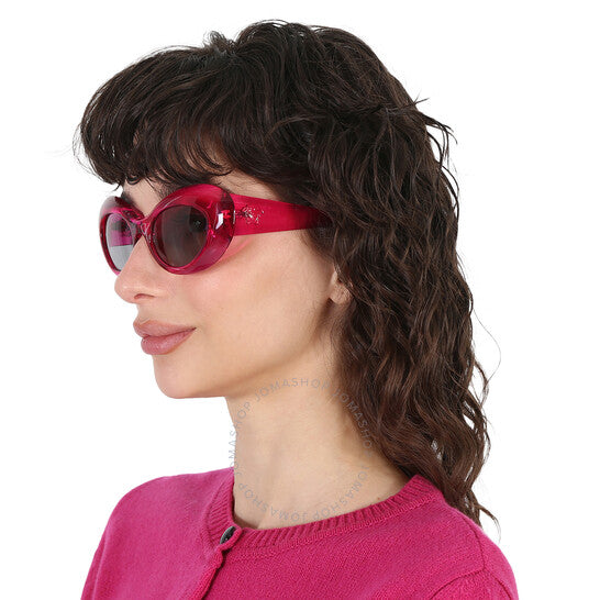 Versace, Dark Grey Oval Ladies Sunglasses