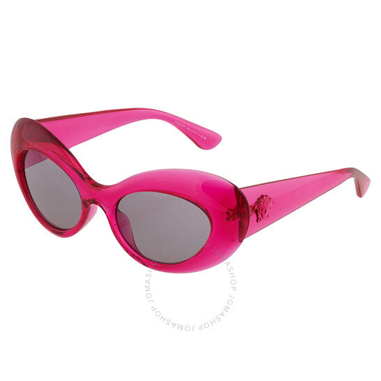 Versace, Dark Grey Oval Ladies Sunglasses