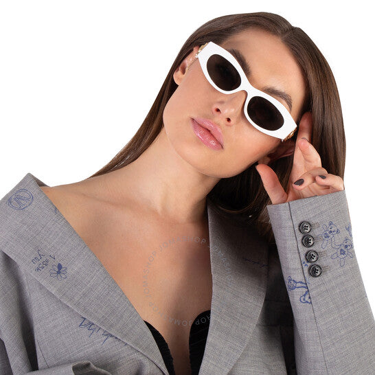 Versace, Dark Grey Oval Ladies Sunglasses