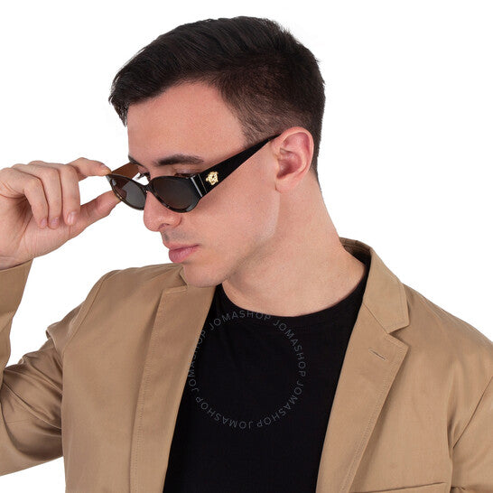 نظارة شمسية رجالية بيضاوية رمادية داكنة من فيرساتشي