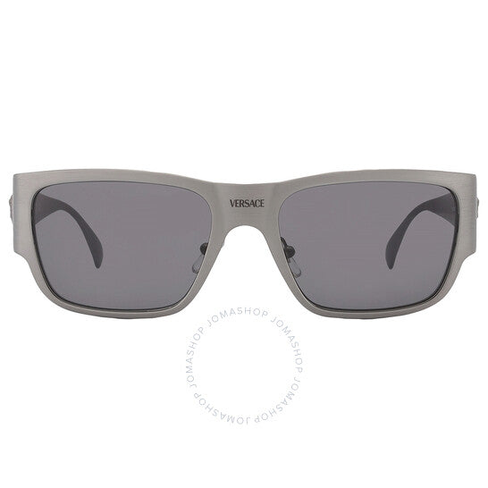 نظارة شمسية مستطيلة رمادية داكنة للرجال من فيرساتشي