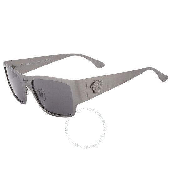 نظارة شمسية مستطيلة رمادية داكنة للرجال من فيرساتشي