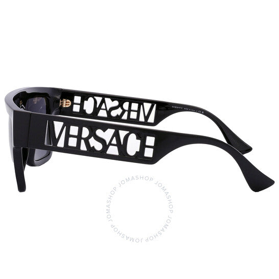 نظارة شمسية مستطيلة رمادية داكنة للرجال من فيرساتشي