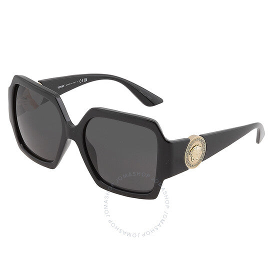 نظارة شمسية مربعة رمادية داكنة للنساء من فيرساتشي