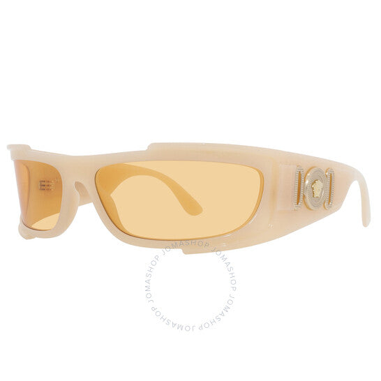 نظارة شمسية نسائية من فيرساتشي، برتقالية داكنة ملفوفة