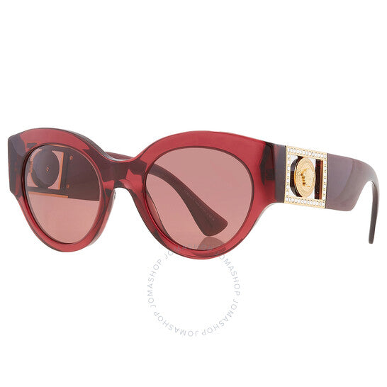 نظارة شمسية نسائية دائرية باللون البنفسجي الداكن من فيرساتشي