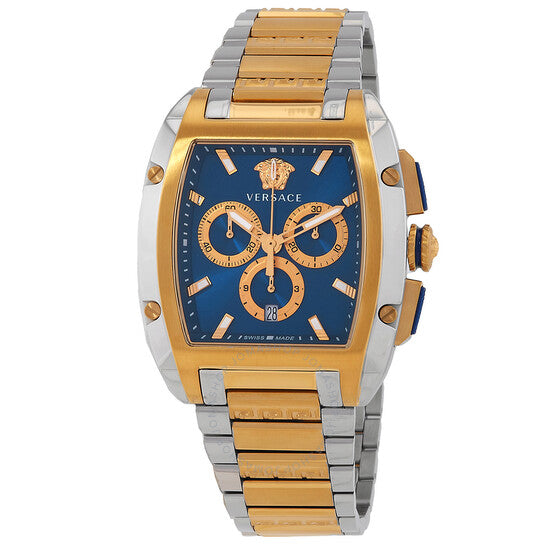 Versace, Dominus Chronograph Quartz Blue Dial Two-Tone Men's Watch