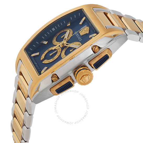 Versace, Dominus Chronograph Quartz Blue Dial Two-Tone Men's Watch
