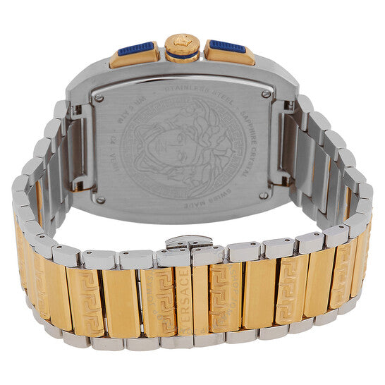 Versace, Dominus Chronograph Quartz Blue Dial Two-Tone Men's Watch