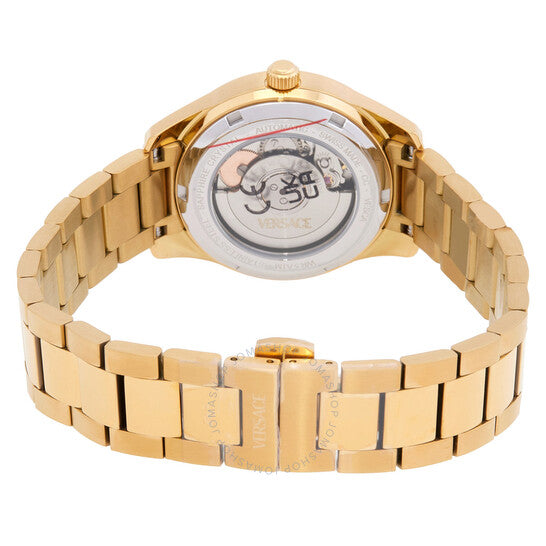 ساعة فيرساتشي جريكا كلاسيك أوتوماتيكية للسيدات بمينا أسود