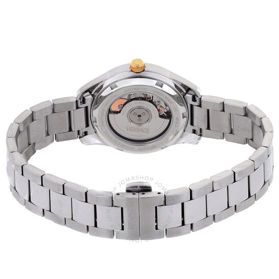 ساعة فيرساتشي جريكا كلاسيك أوتوماتيكية بمينا زرقاء للسيدات