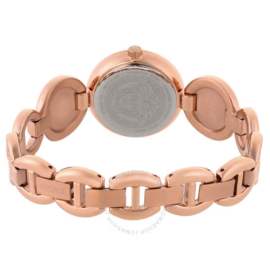 Versace, Greca Jewel Quartz Rose Gold Dial Ladies Watch