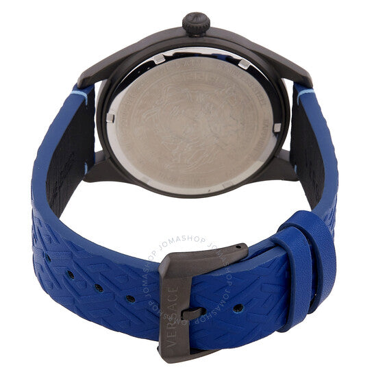 Versace, Greca Time Gmt Quartz Blue Dial Men's Watch