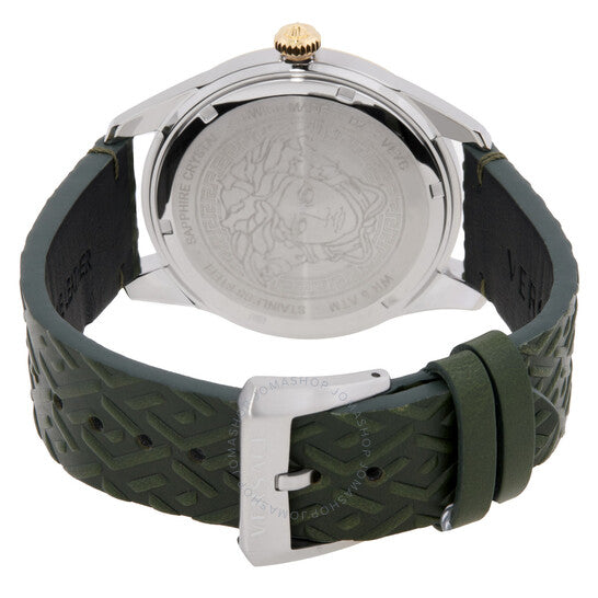 Versace, Greca Time GMT Quartz Silver Dial Men's Watch