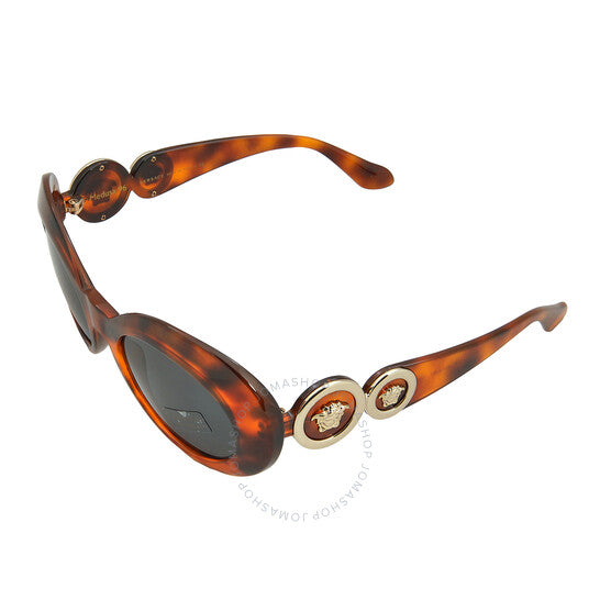 نظارة شمسية نسائية بيضاوية رمادية من فيرساتشي