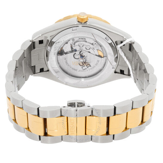 ساعة فيرساتشي هيلينيوم أوتوماتيكية للرجال بمينا أخضر