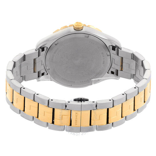 ساعة فيرساتشي هيلينيوم جي إم تي كوارتز للرجال بمينا أخضر