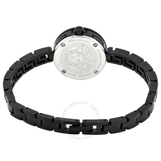 ساعة فيرساتشي ميدوسا سيكريت كوارتز سوداء اللون للنساء