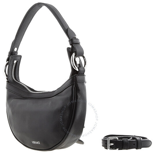 Versace, Repeat Mini Black Hobo Bag