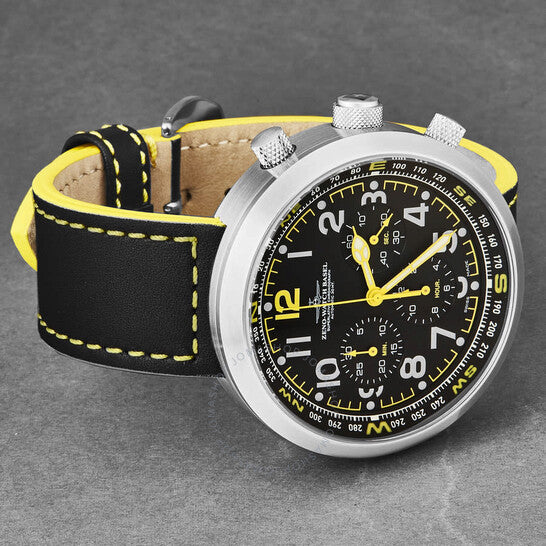 Zeno, Ronda Auto Chronograph Automatic Black Dial Men's Watch
