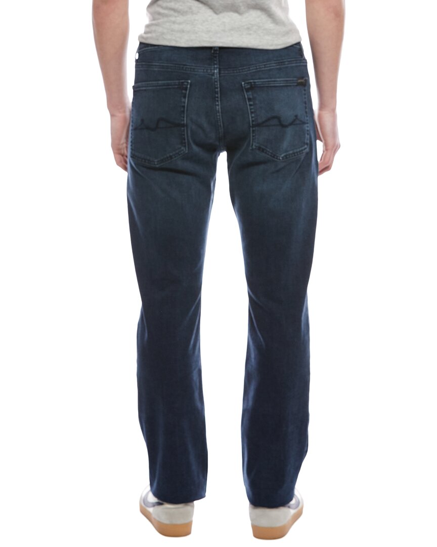 luxe performance dark blue straight jean
