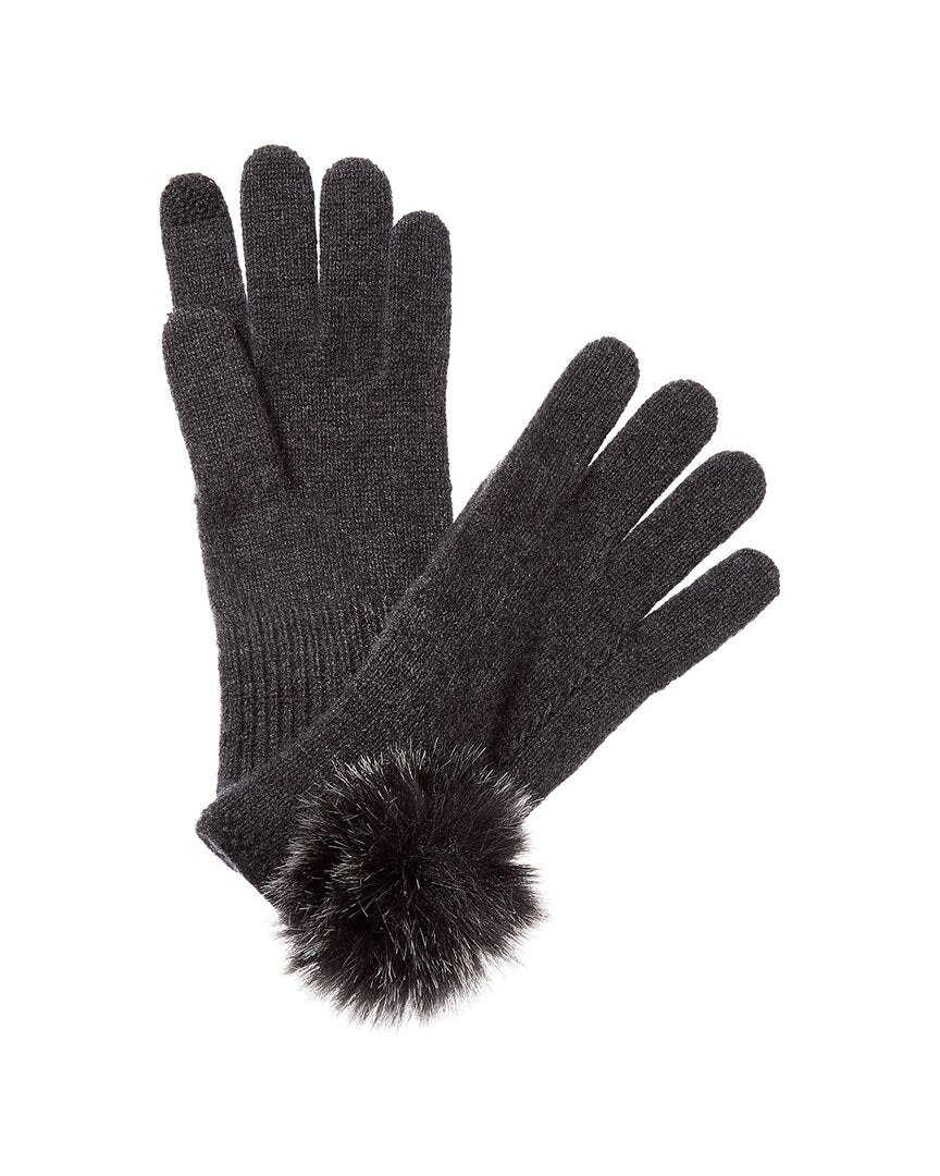 scallop cashmere gloves