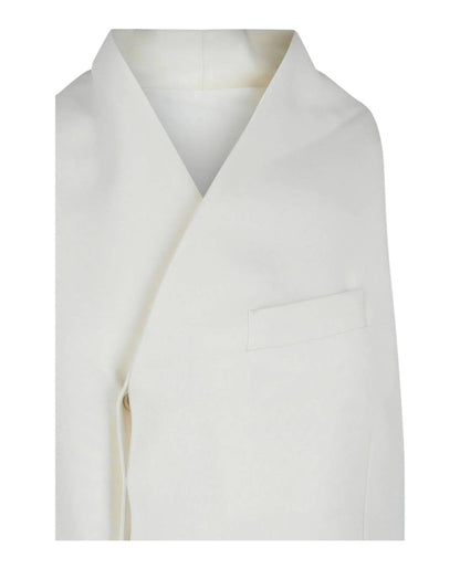 men's surplice vest in white