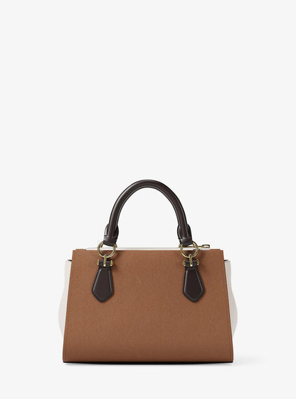marilyn small color-block saffiano leather messenger bag
