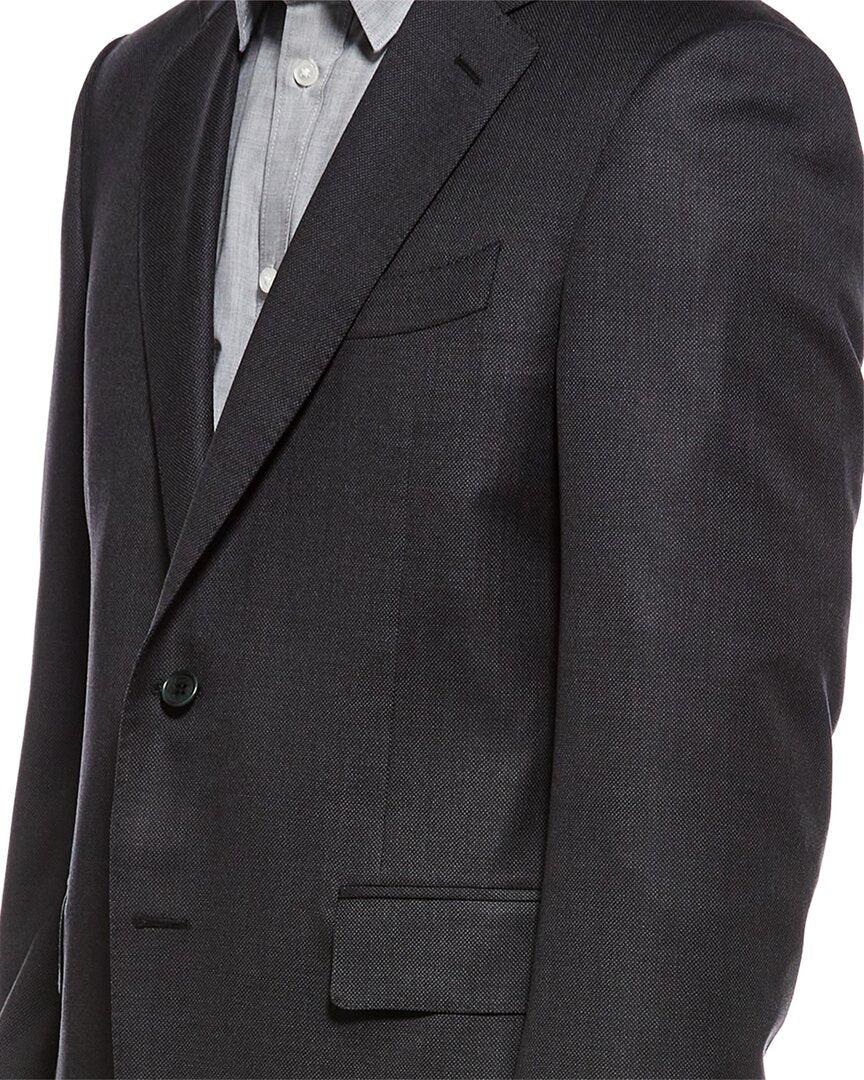 2pc wool suit with flat front pant