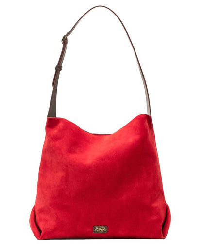 brynn suede & leather hobo bag