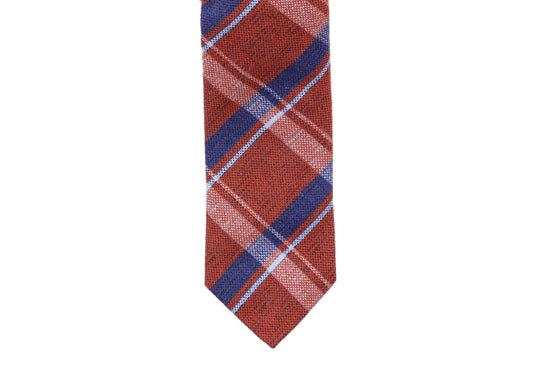 One Size - burned orange plaid