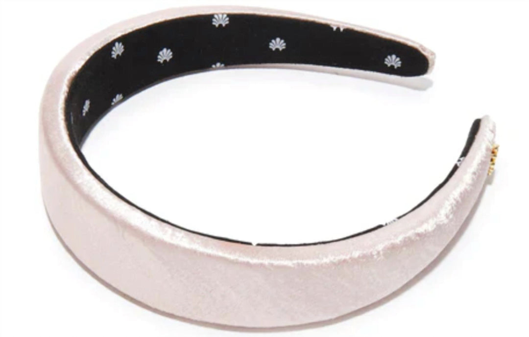 women's silk alice headband in blush