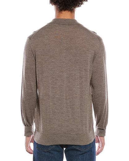 fine knit wool polo shirt
