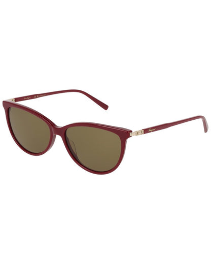 ferragamo women's timeless 55mm sunglasses