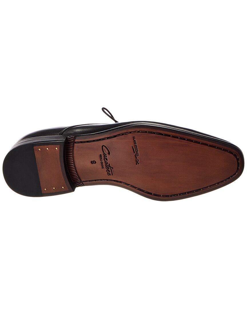 plain toe leather oxford