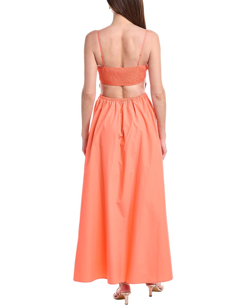 poplin open back maxi dress