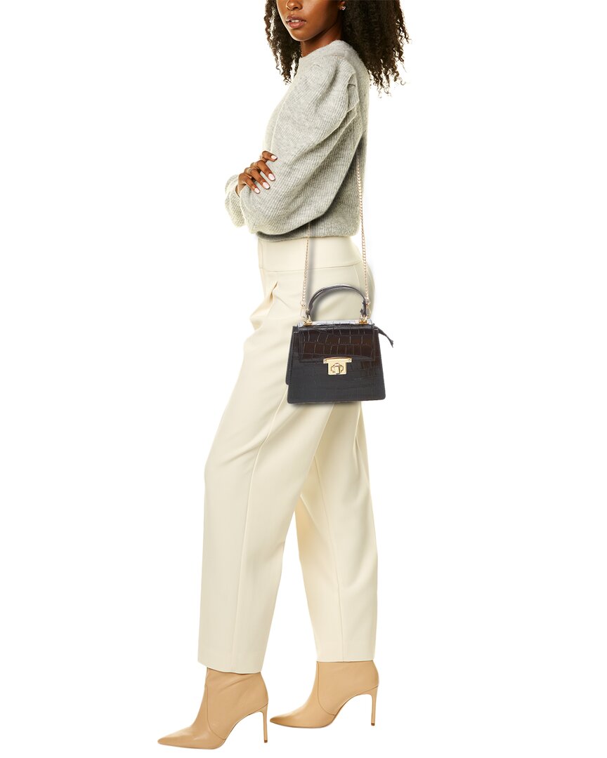 adriana leather top handle bag
