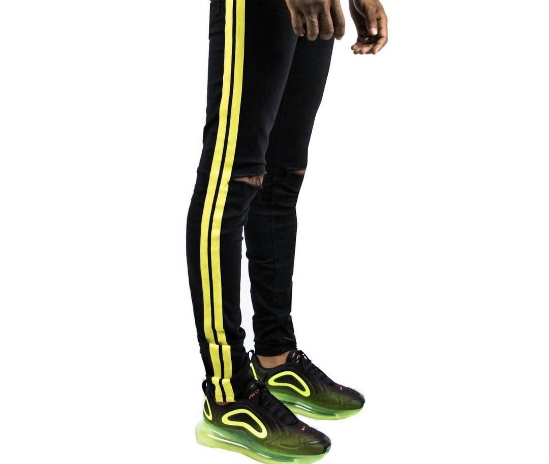 men's cedric jean in black/yellow