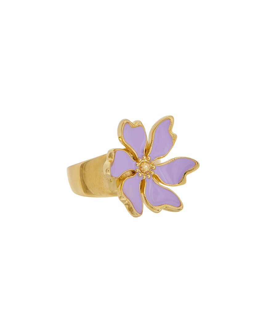 cherry blossom enameled flower ring