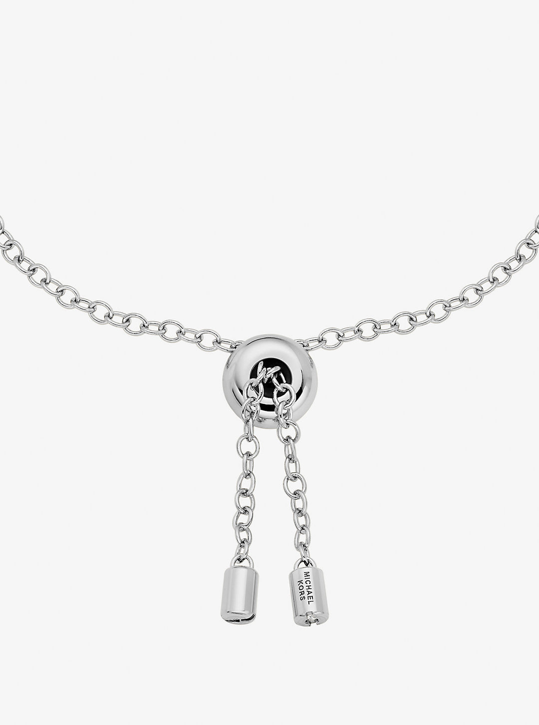 logo & cubic zirconia slider bracelet