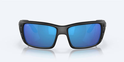 men's permit sunglasses in matte black/blue mirror 580g