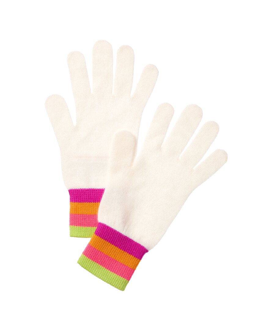 stripe cashmere gloves