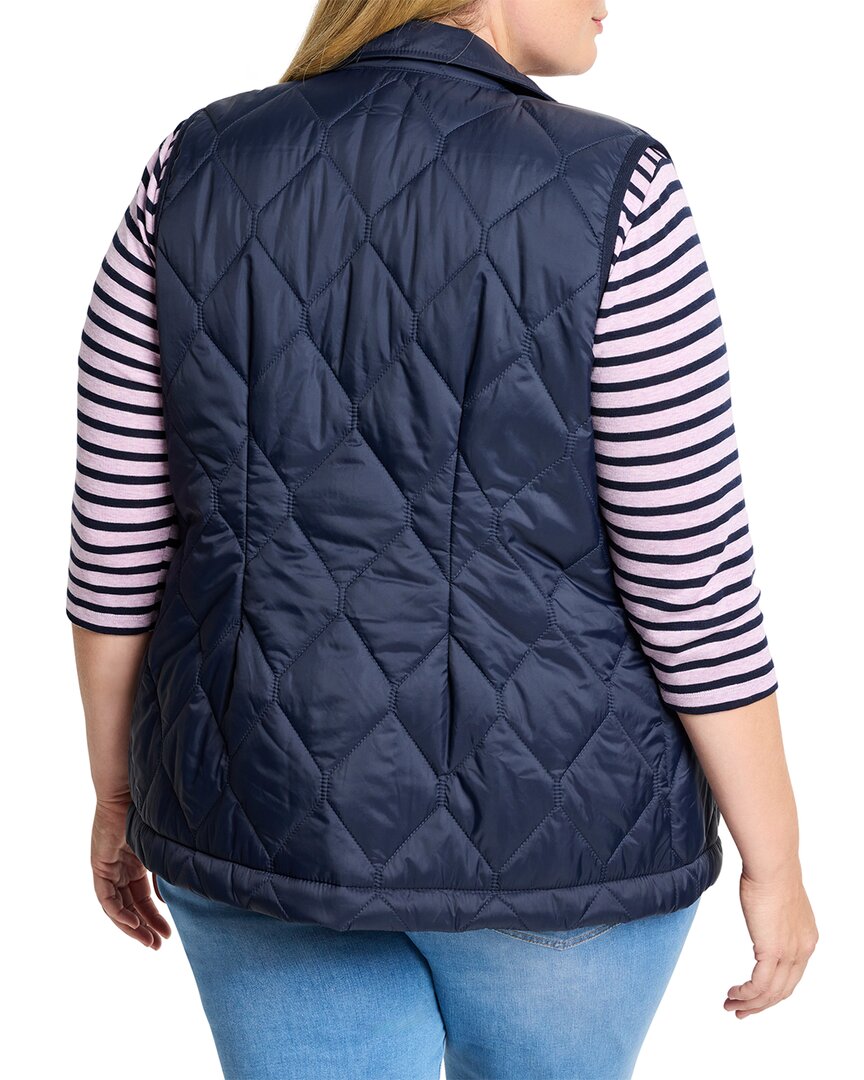 plus knit trim puffer vest