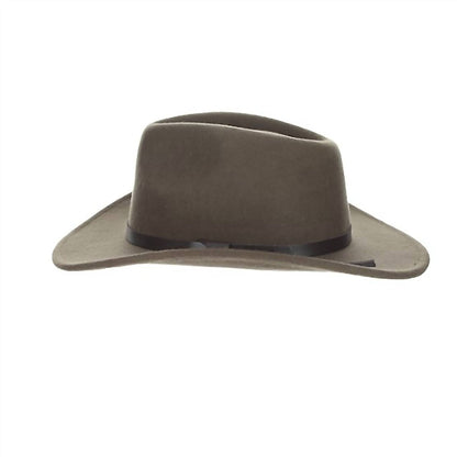 men's crushable felt outback hat in khaki